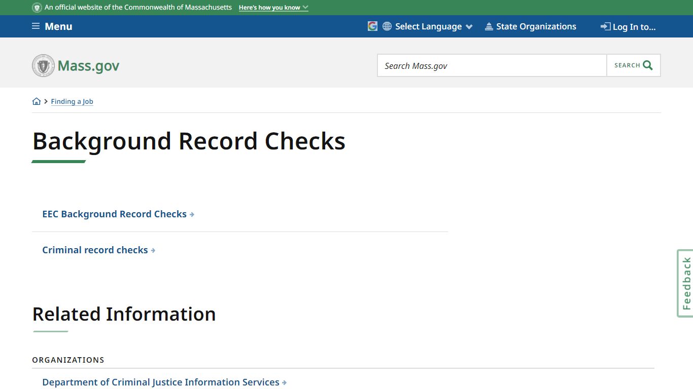 Background Record Checks | Mass.gov